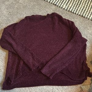 Burgundy Turtle Neck Sweater